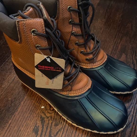 Weatherproof Vintage Adam leather cold weather duck boots